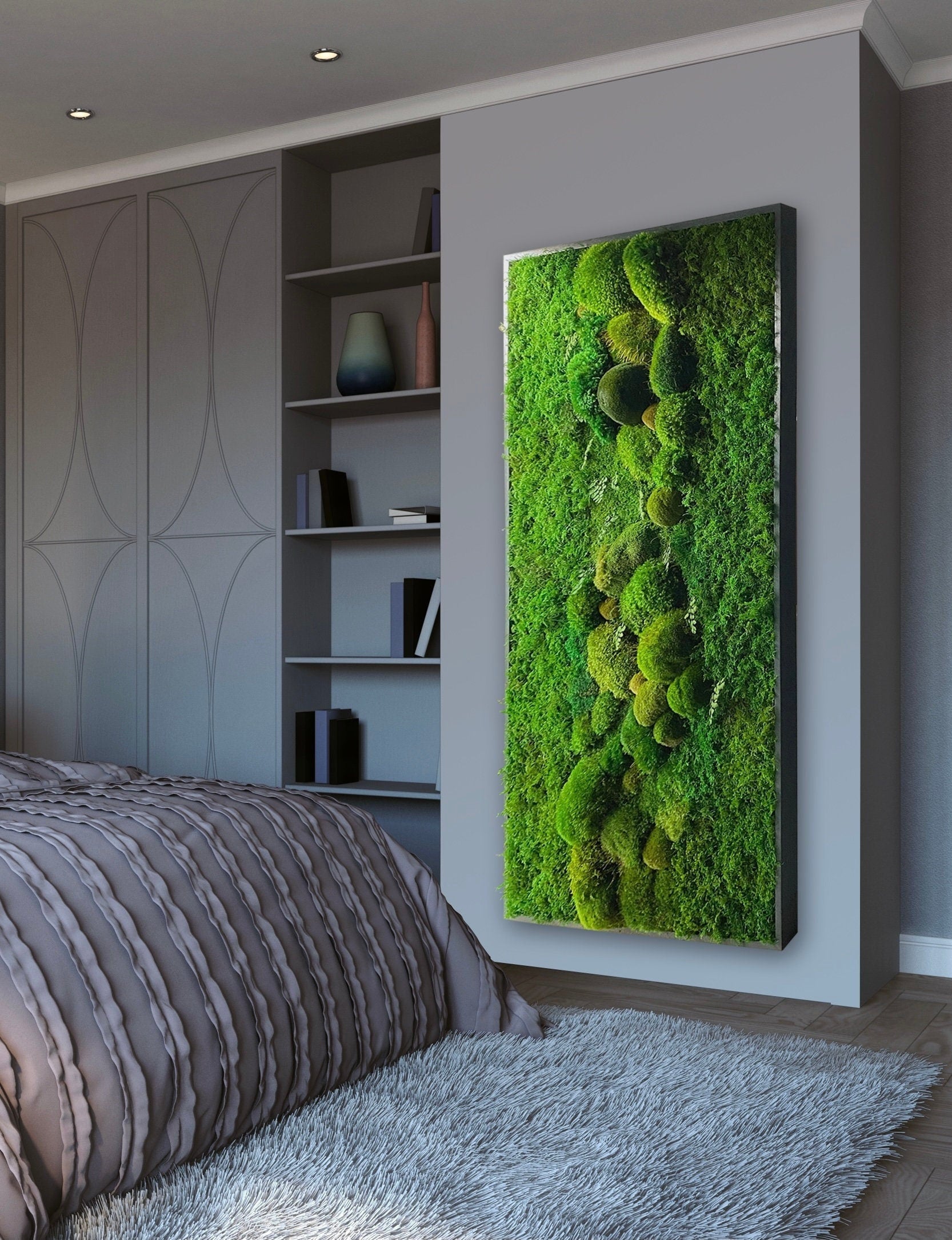 Moss wall art. Preserved Moss wall. Plant wall. Moss art. Statement Moss Art