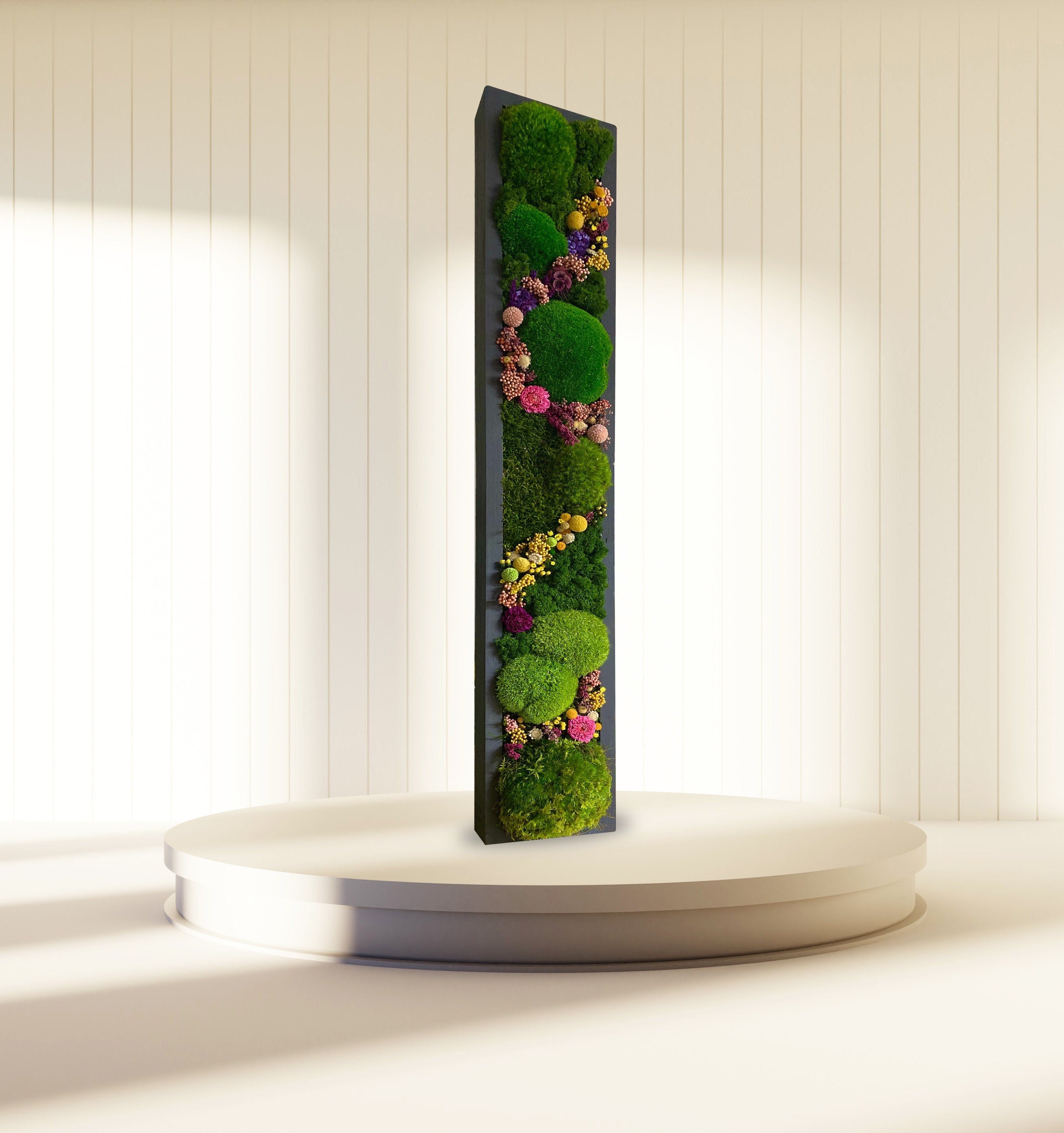 Moss Wall Art. Moss Art. Preserved Moss. Green wall. Moss with flowers