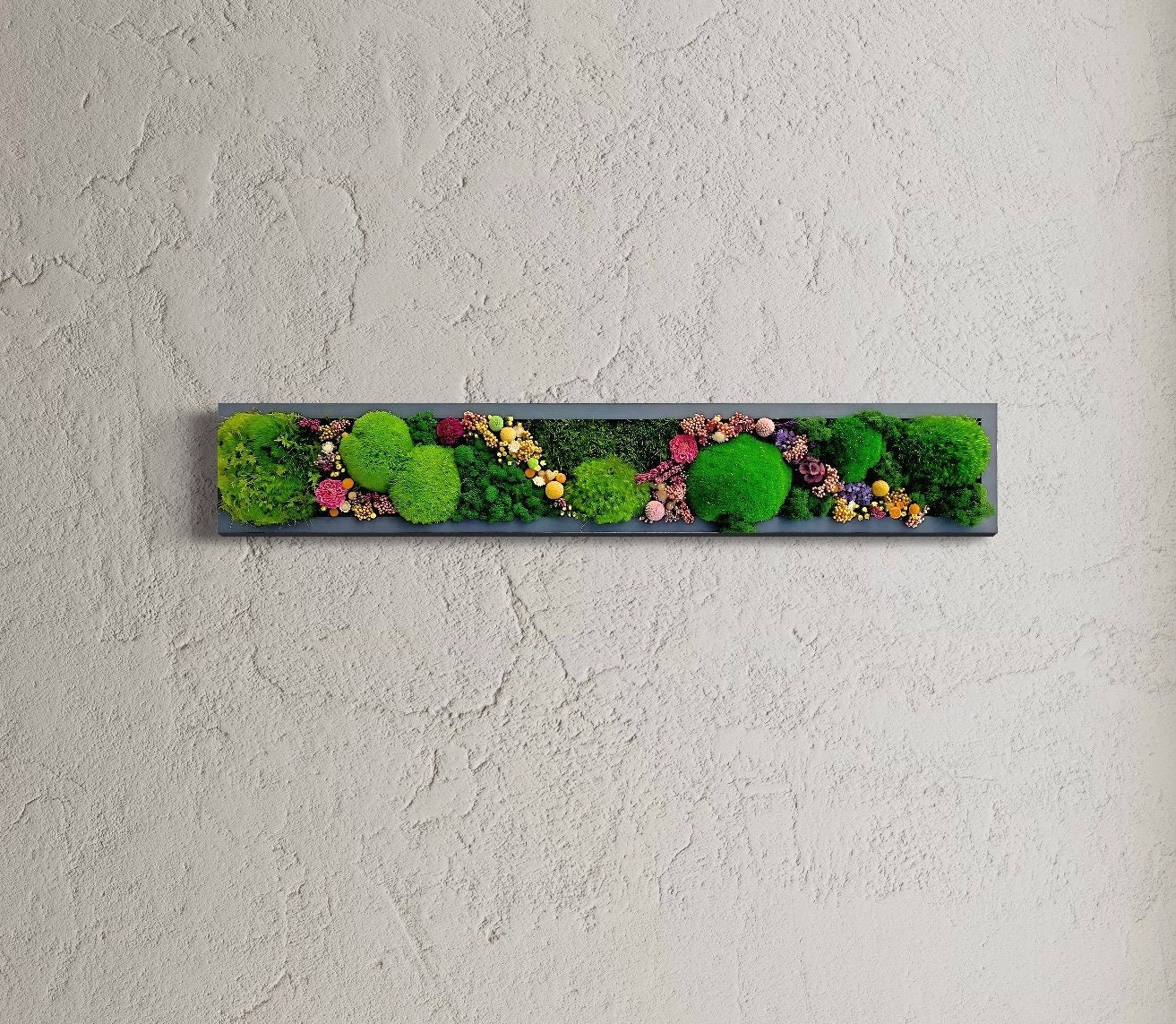 Moss Wall Art. Moss Art. Preserved Moss. Green wall. Moss with flowers