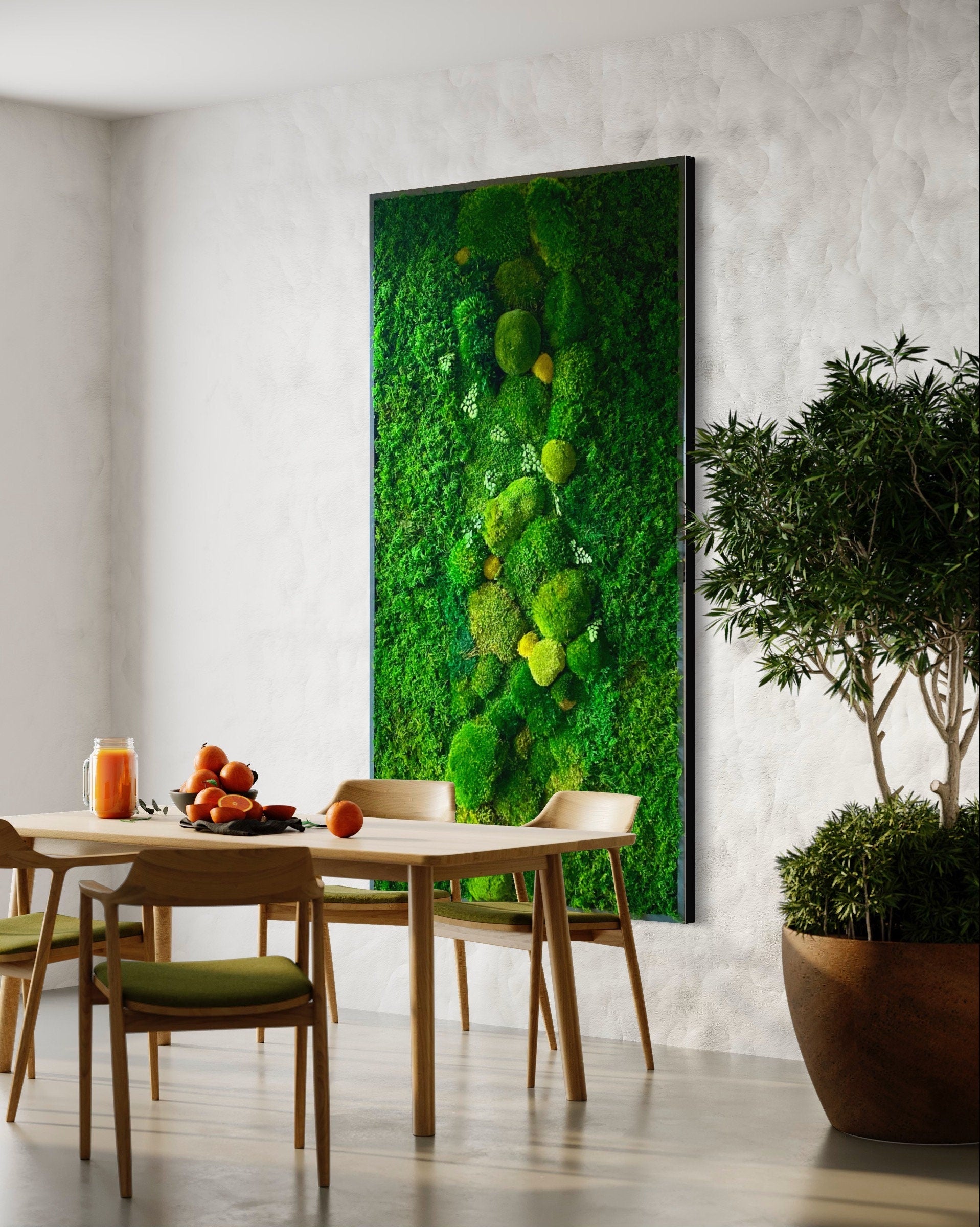 Moss wall art. Preserved Moss decor. Plant wall. Moss art. Large Statement Moss Art