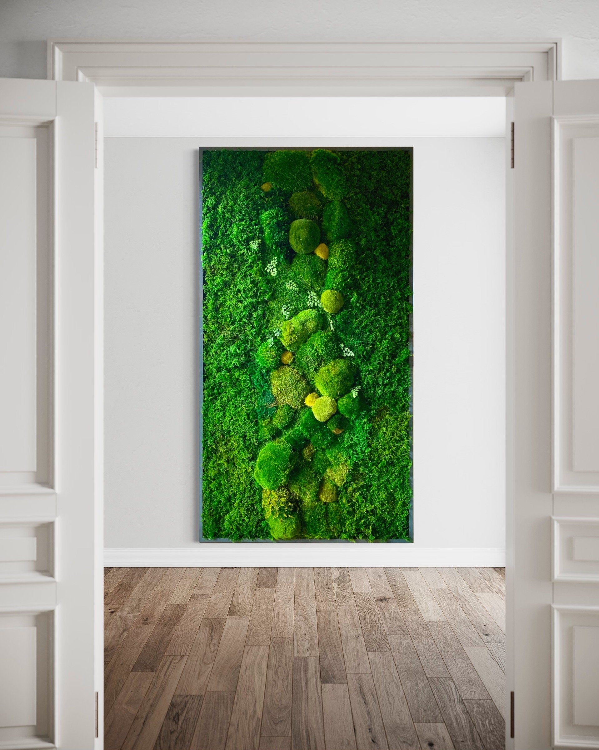 Moss wall art. Preserved Moss decor. Plant wall. Moss art. Large Statement Moss Art