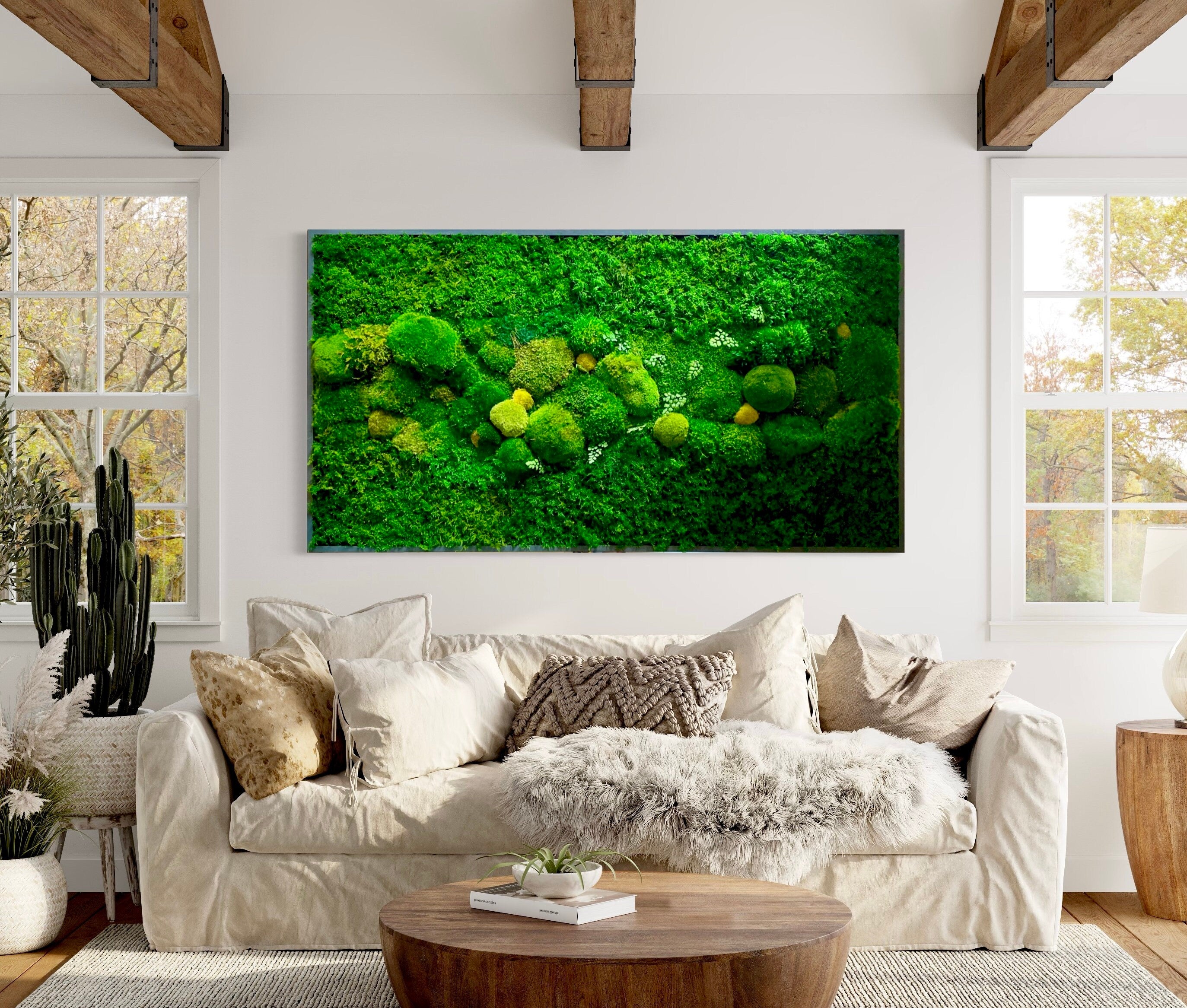 Moss wall art. Preserved Moss wall. Plant wall. Moss art. Statement Moss Art