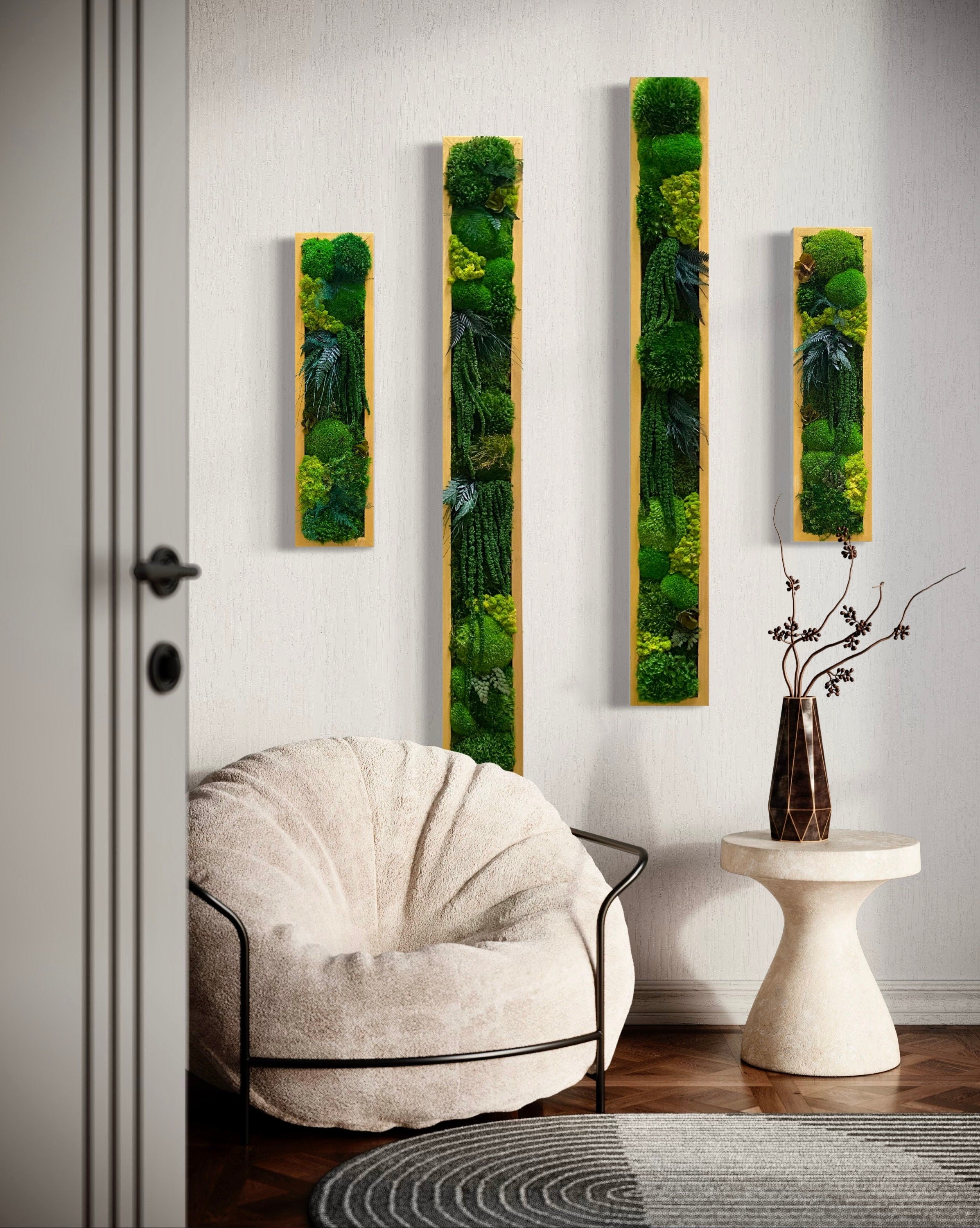 Moss Wall Art. Moss Wall. Moss Art Panels. Green Wall Art.
