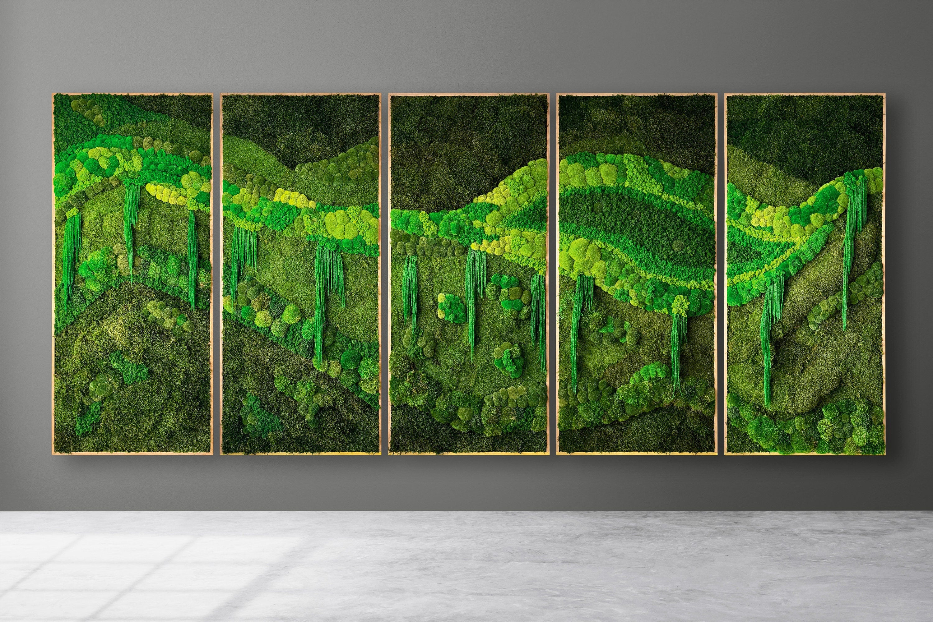 Custom Moss Wall. Living Plant Wall. Preserved Moss Art. Custom Art Work