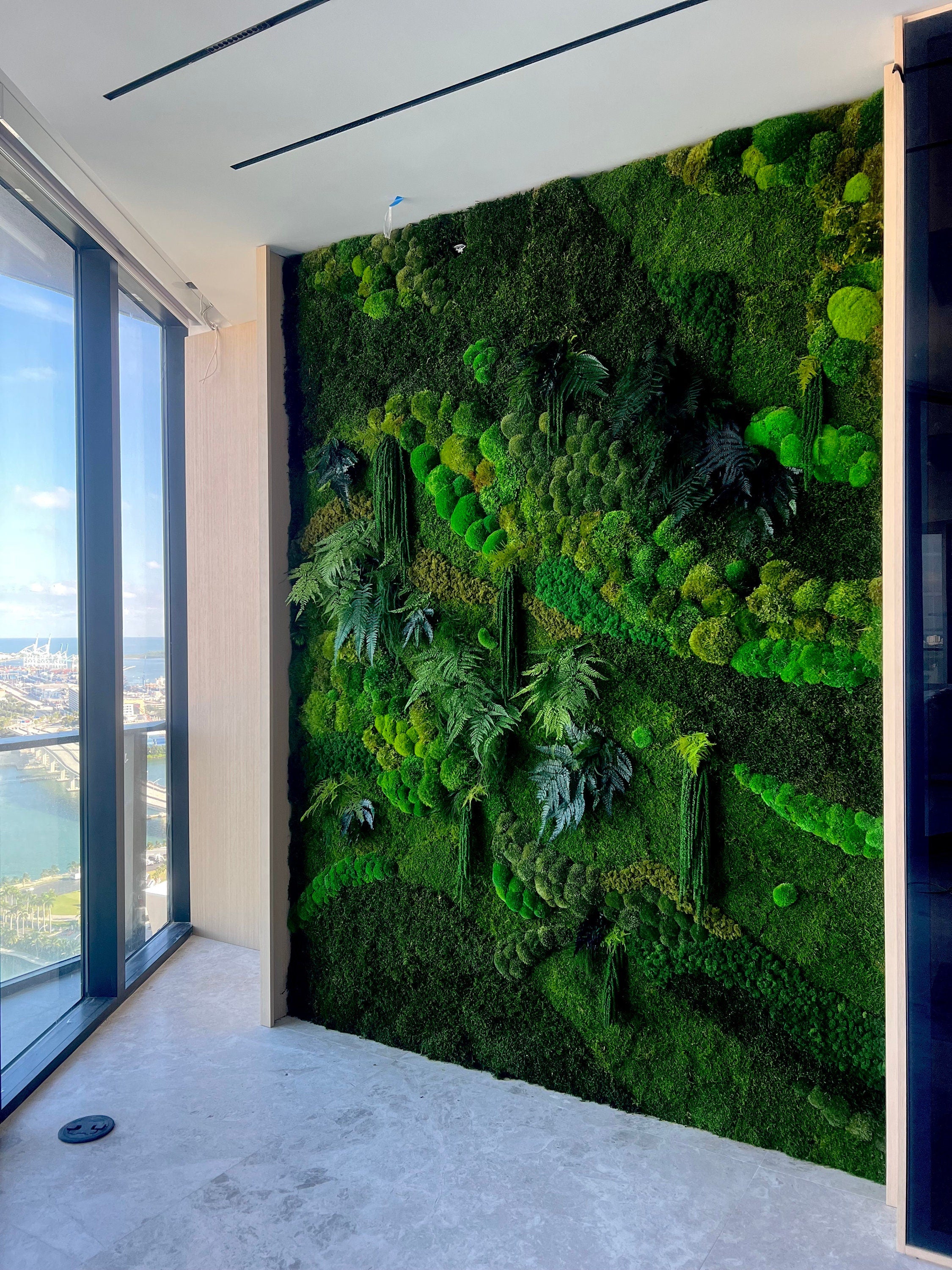 Custom Moss Wall. Living Plant Wall. Preserved Moss Art. Custom Art Work