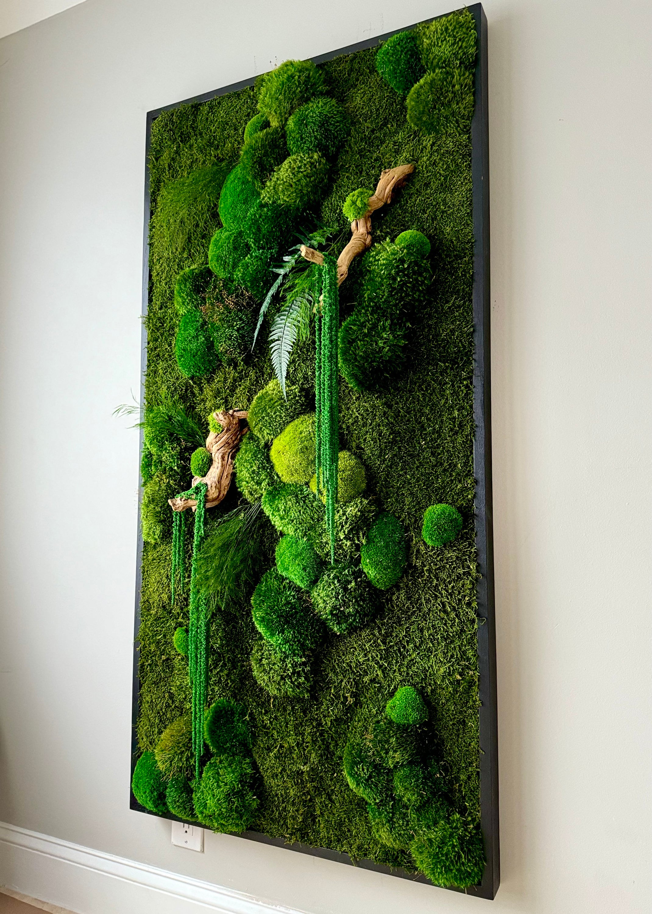 Moss wall art. Preserved Moss decor. Plant wall. Moss art. Statement Art
