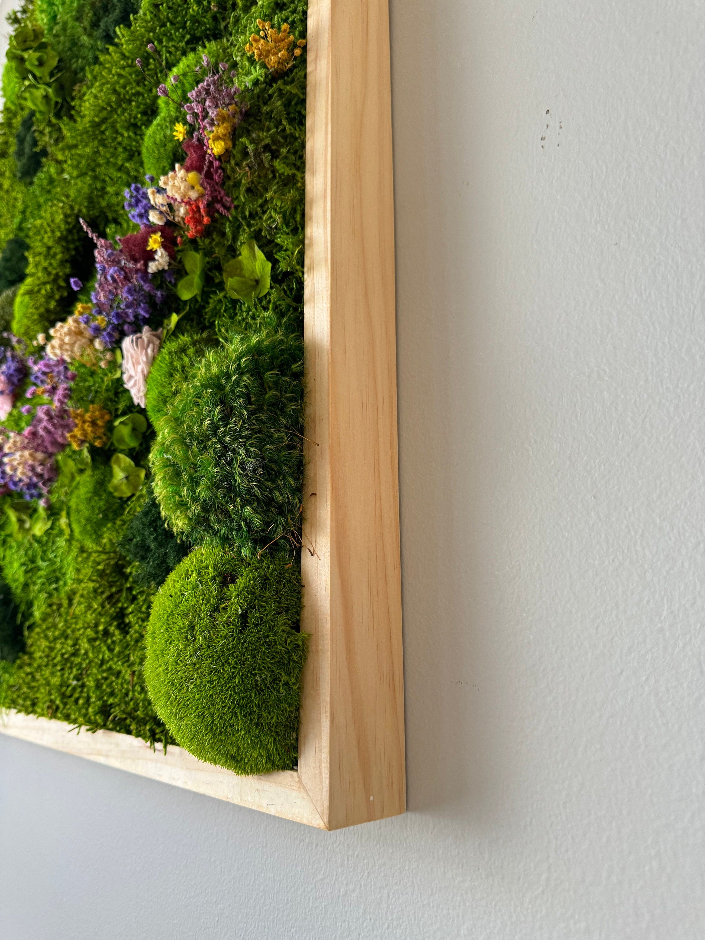 Moss wall Art. Flower art. Planted wall. Moss wall. Preserved moss