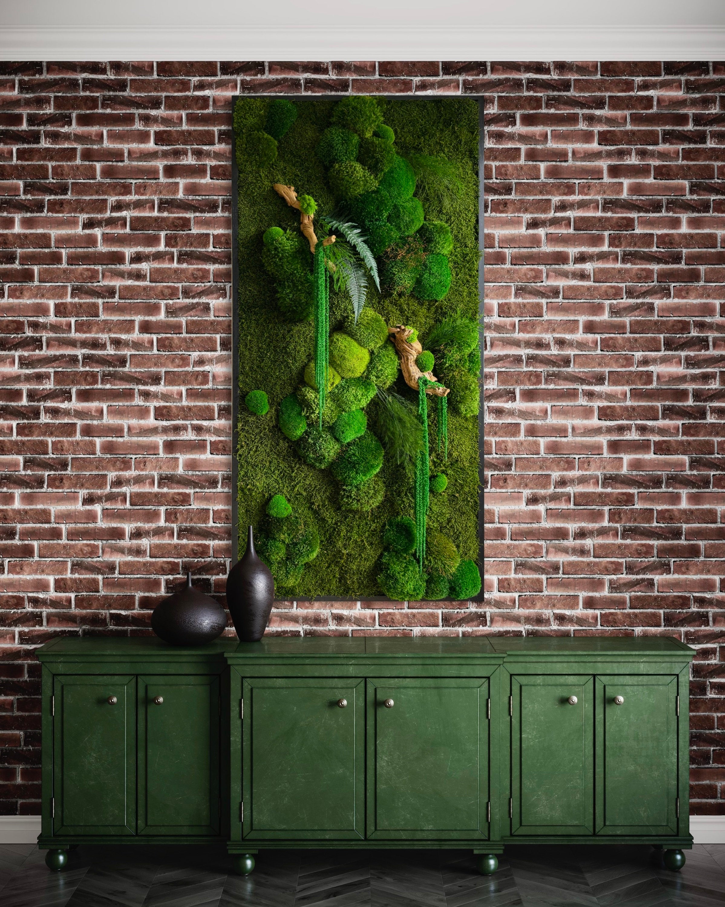 Moss wall art. Preserved Moss decor. Plant wall. Moss art. Statement Art
