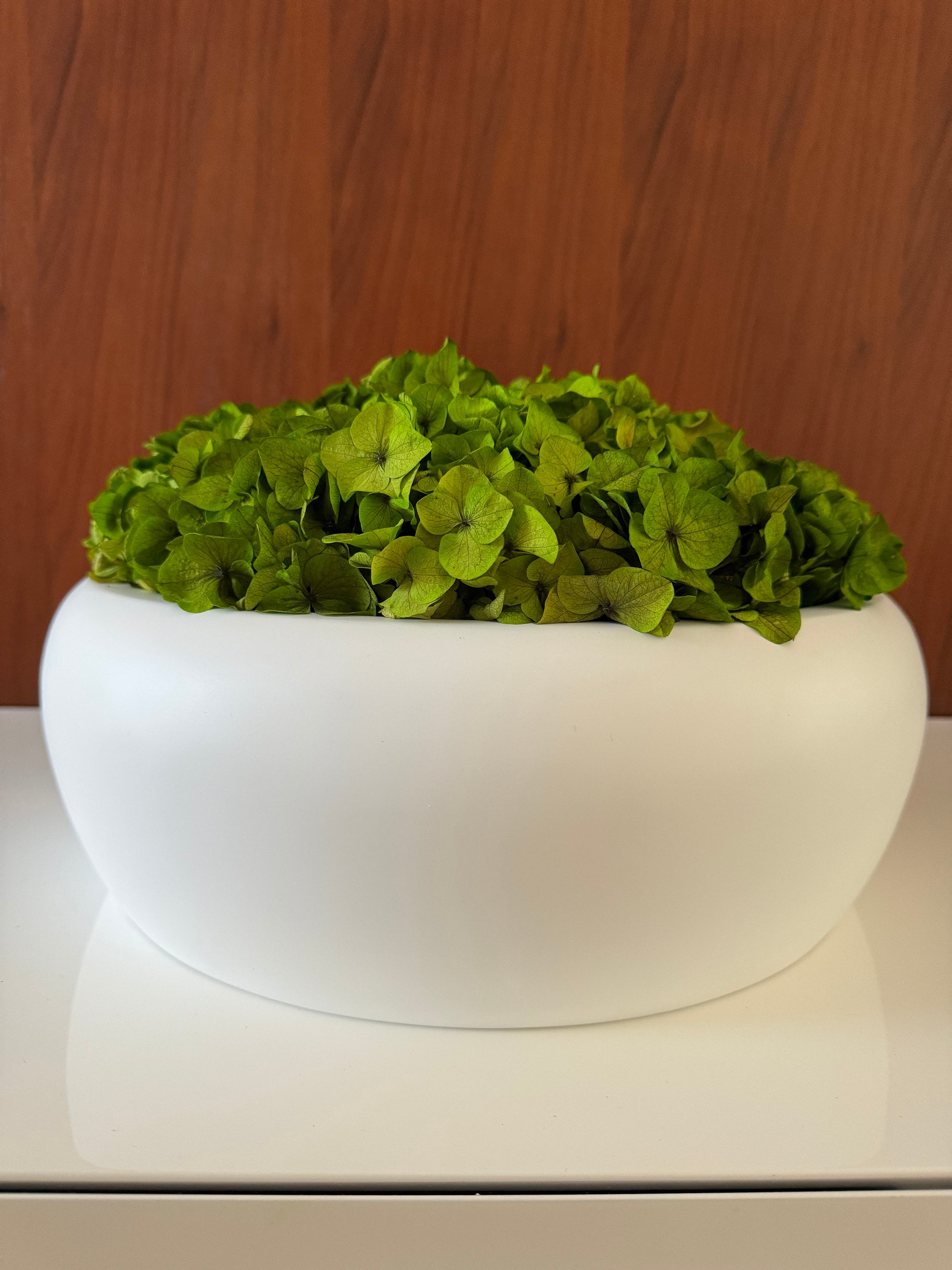 Large Hydrangea Centerpiece - Moss bowl arrangement - Modern Bowl with preserved flowers - Home decor