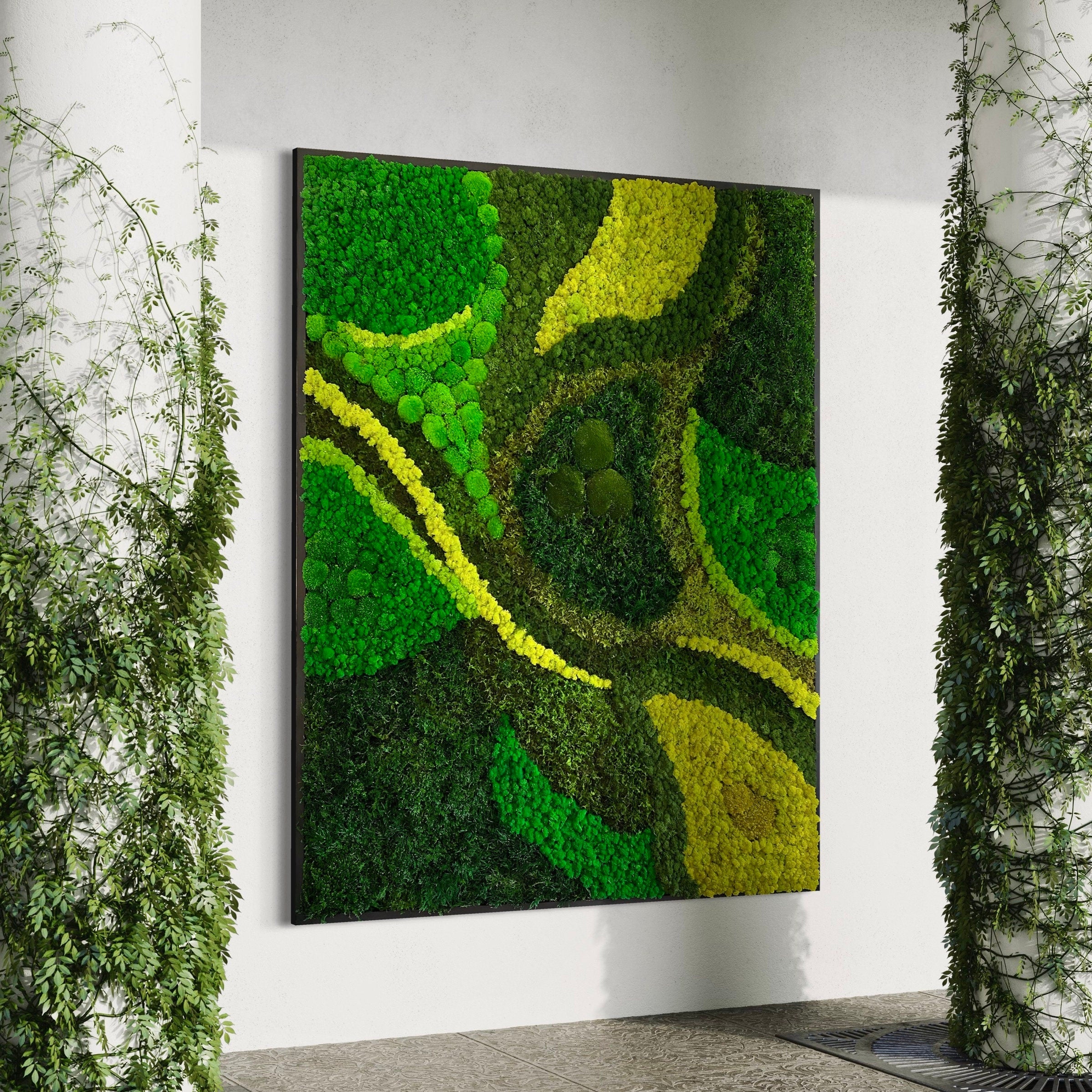Custom Moss Wall - Custom Living Wall - Preserved Moss - Custom Moss Art
