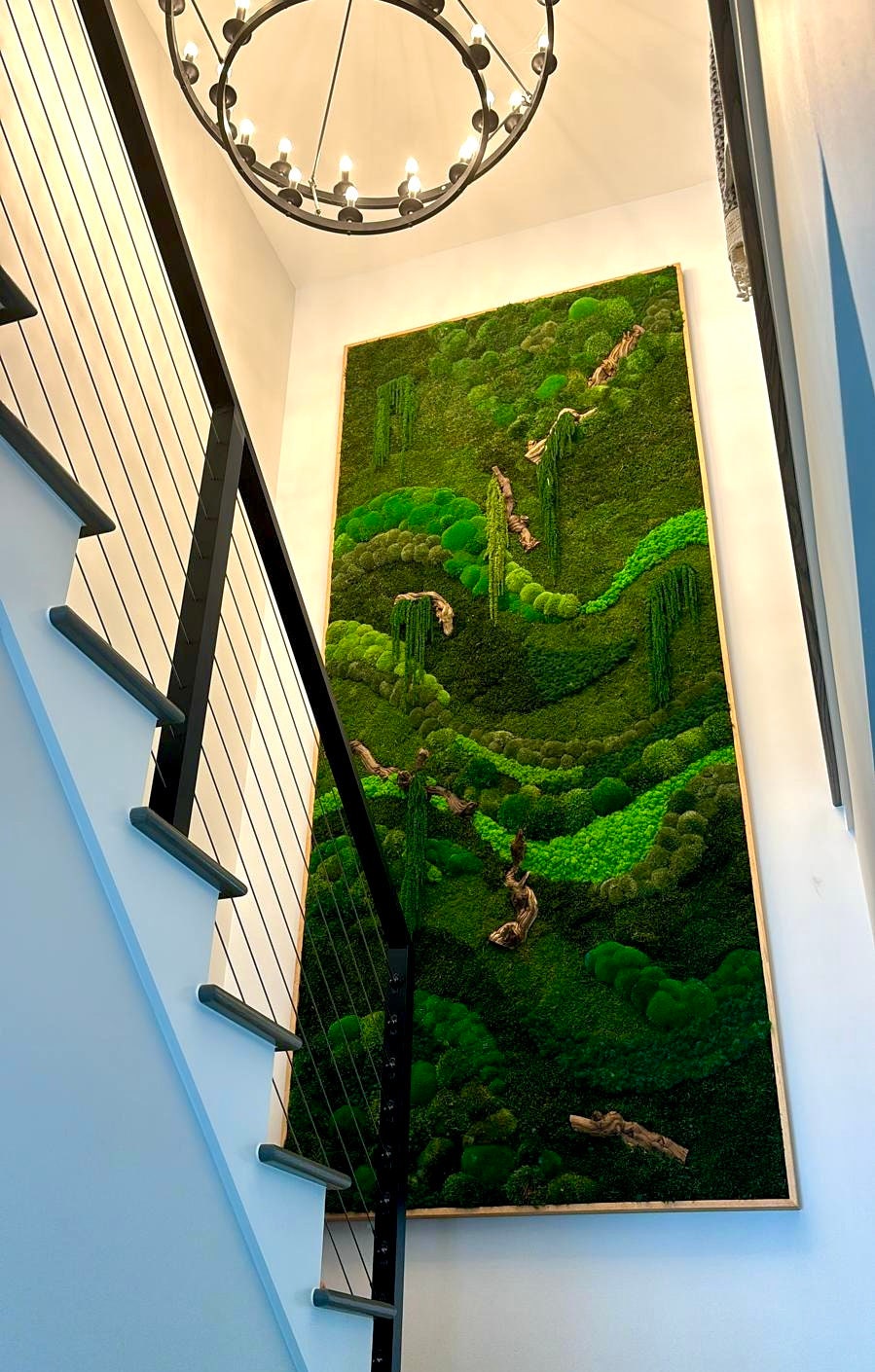 Custom Moss Wall. Living Plant Wall. Preserved Moss Art. Custom Art Work