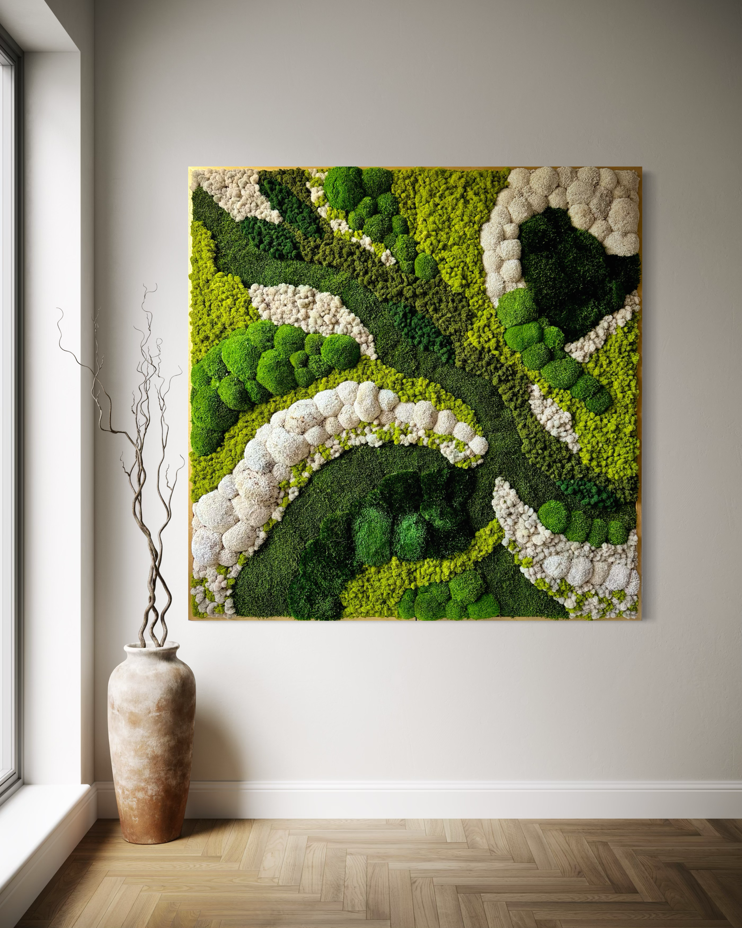 Modern Preserved Moss Wall Art - Caliza