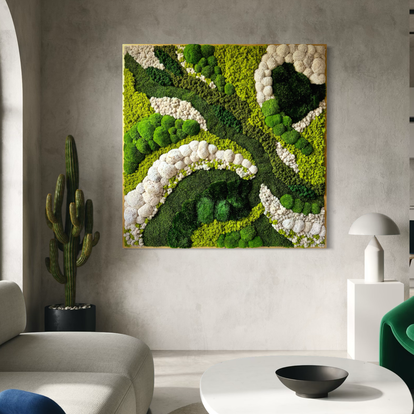 Modern Preserved Moss Wall Art - Caliza