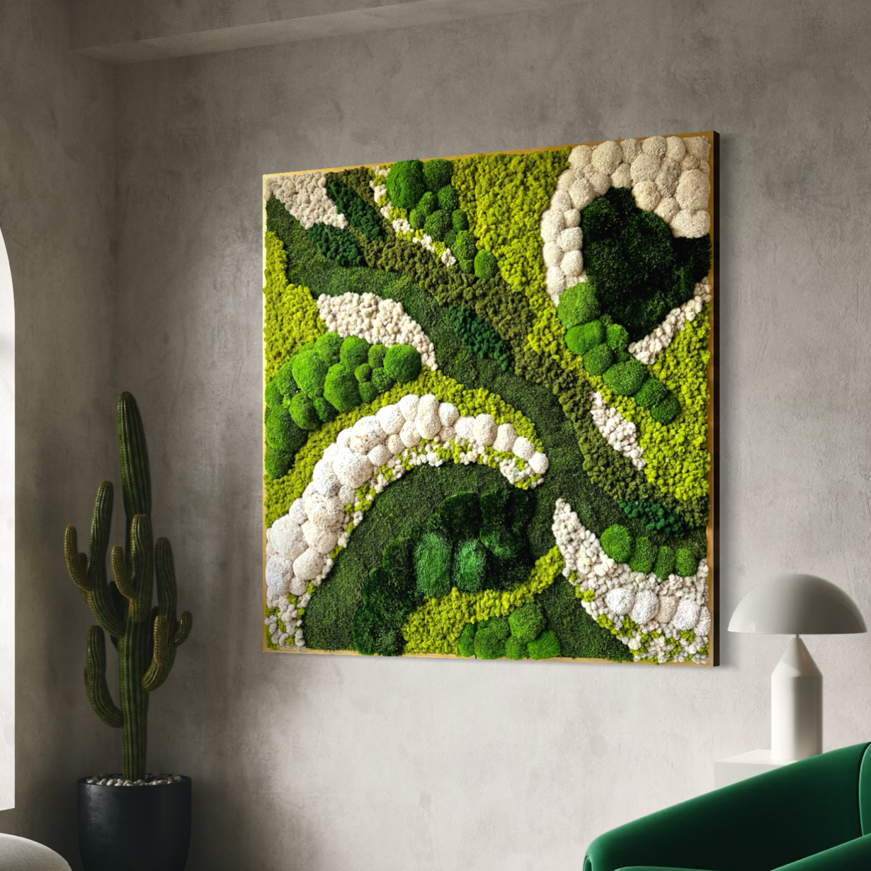 Modern Preserved Moss Wall Art - Caliza