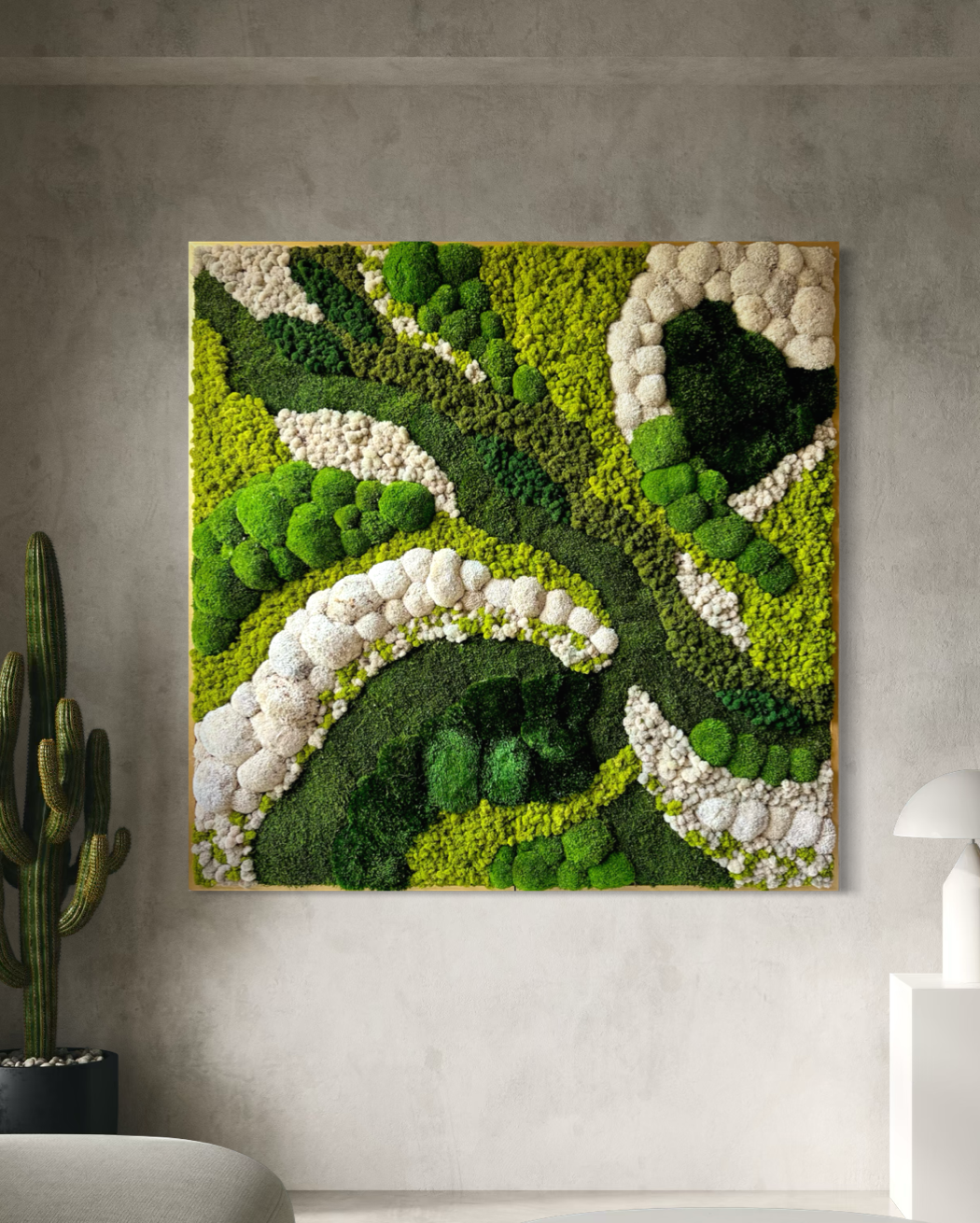 Modern Preserved Moss Wall Art - Caliza