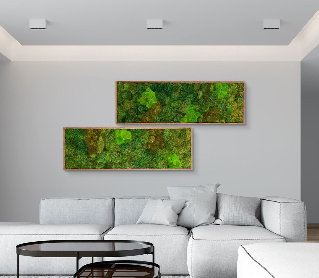 Moss Wall Art. Moss Art. Preserved Moss. Living wall.  Plant wall decor
