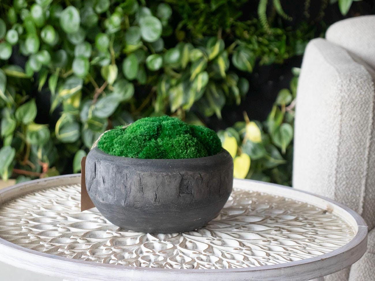 Centerpiece, Moss Bowls, Trays, Home decor, Gift, Decorative center piece, Wood moss decor.